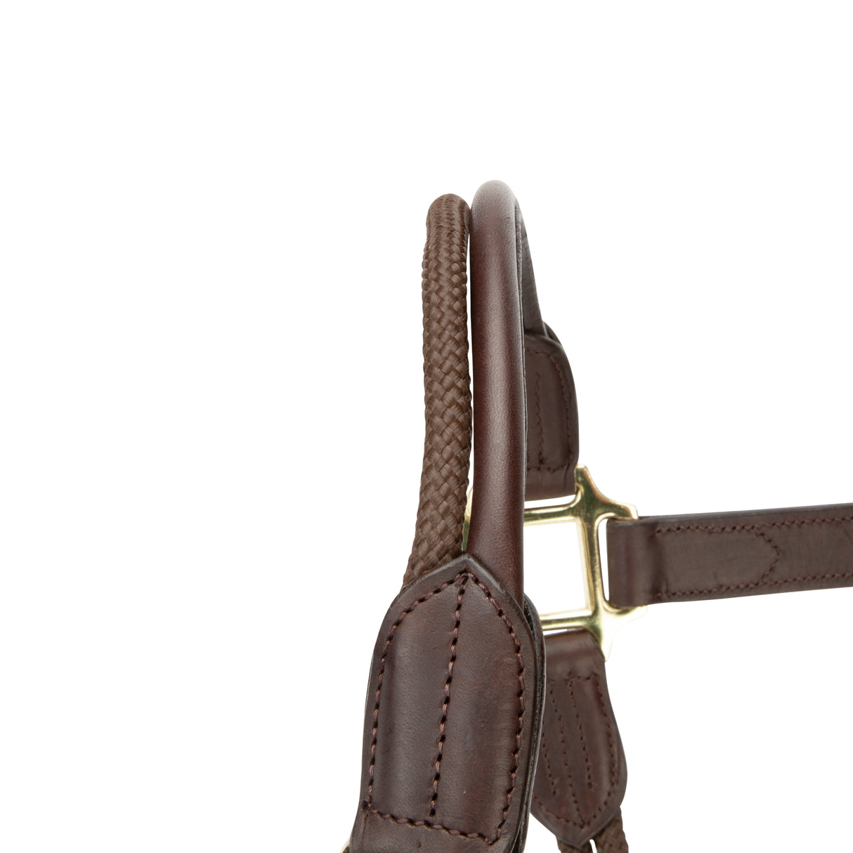 Shires Velociti Lusso Soria Leather Headcollar #colour_havana