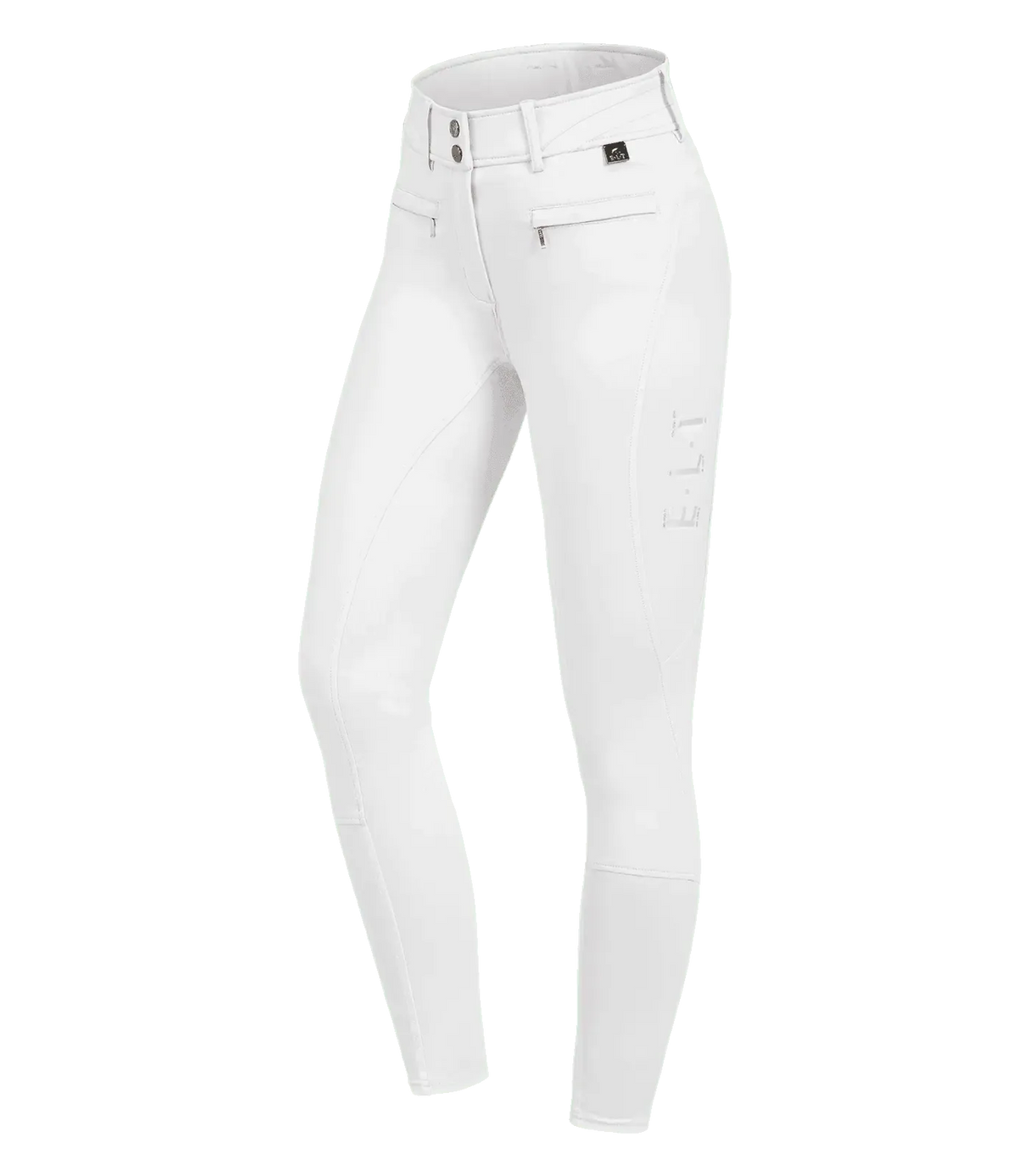 E.L.T Ladies Maja Glam Curved High Waist Breeches #colour_white