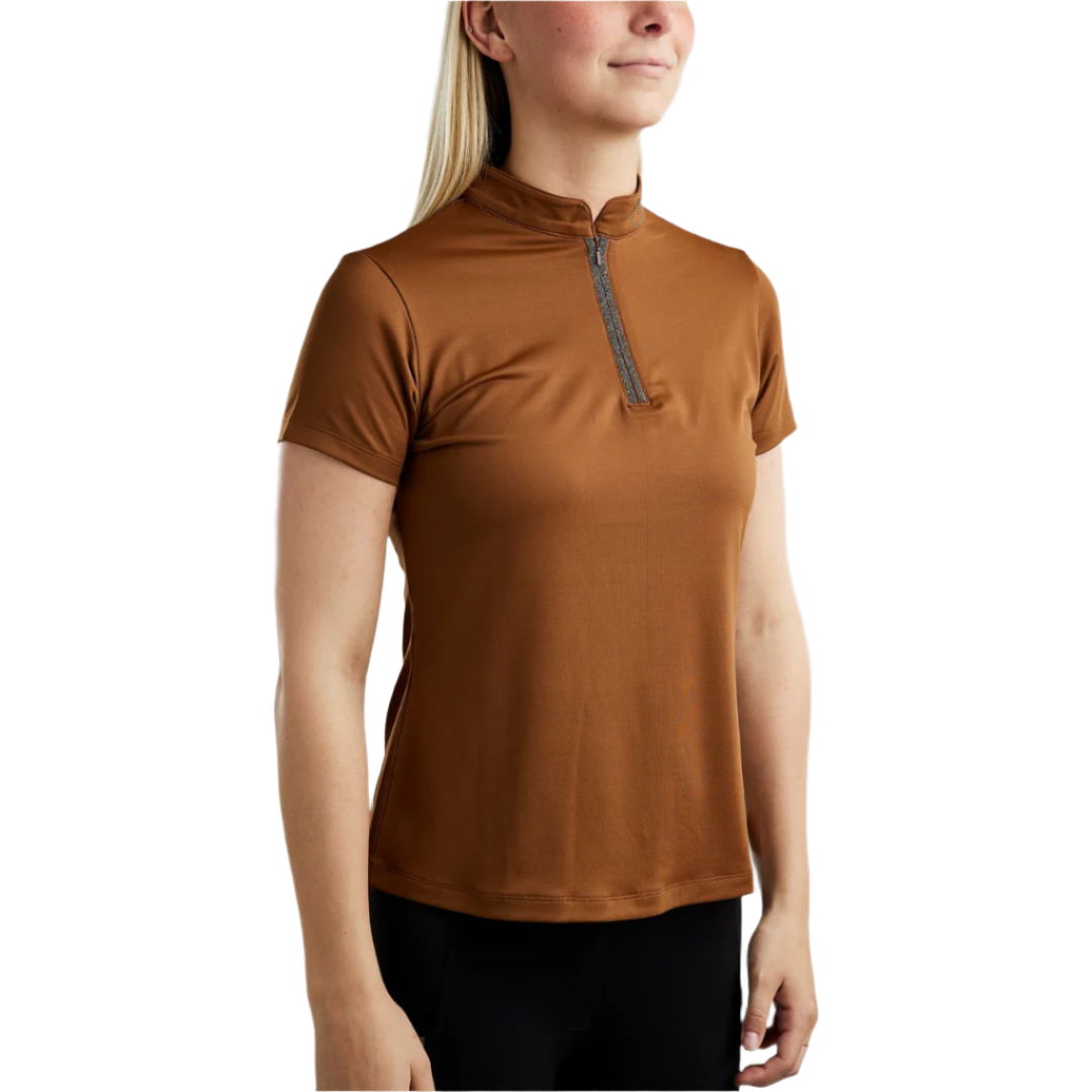 Montar MoGloria Short Sleeved Training Shirt with Caviar Tape #colour_toffee