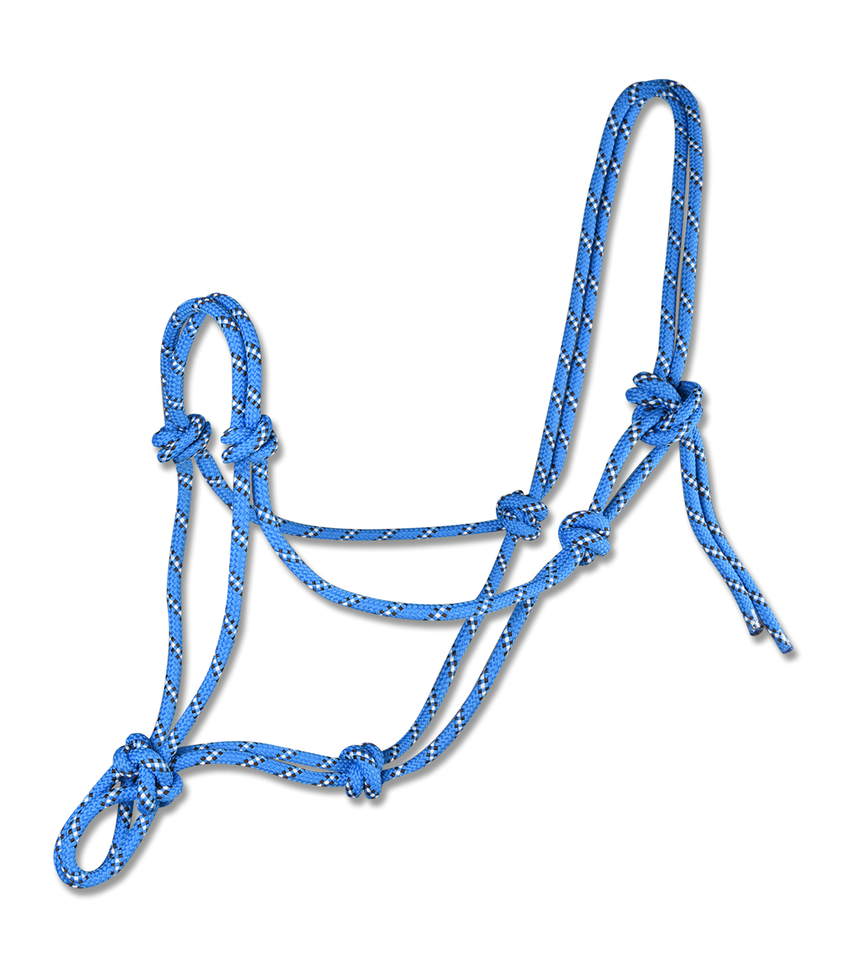 Waldhausen Knotted Halter #colour_azure-blue-brown