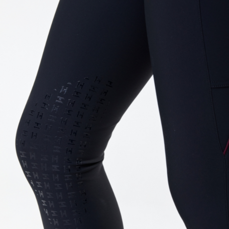Horseware Ireland Optifit Winter Knee Grip Riding Tights #colour_core-black
