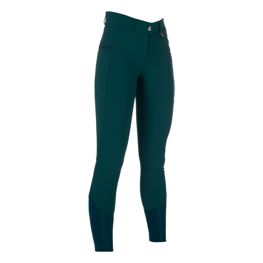 HKM Women's Silicone Full Seat Breeches -Livigno- #colour_deep-green