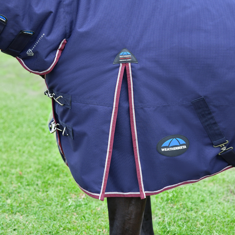 Weatherbeeta Comfitec Essential 360G Combo Turnout #colour_navy-burgundy