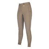 HKM Ladies Silicone Full Seat Riding Tights -Amalfi- #colour_taupe