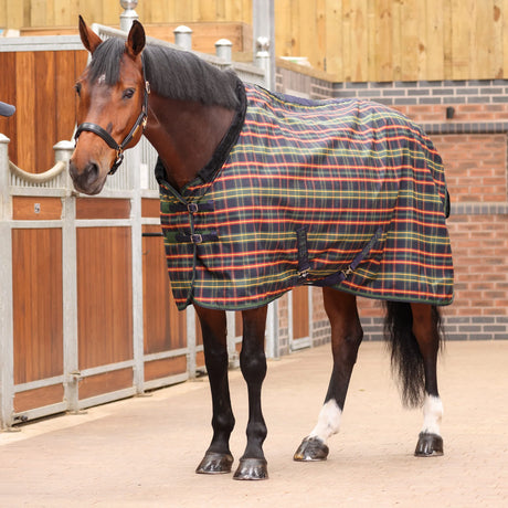 Shires Tempest Plus Lite Stable Rug #colour_green-tartan