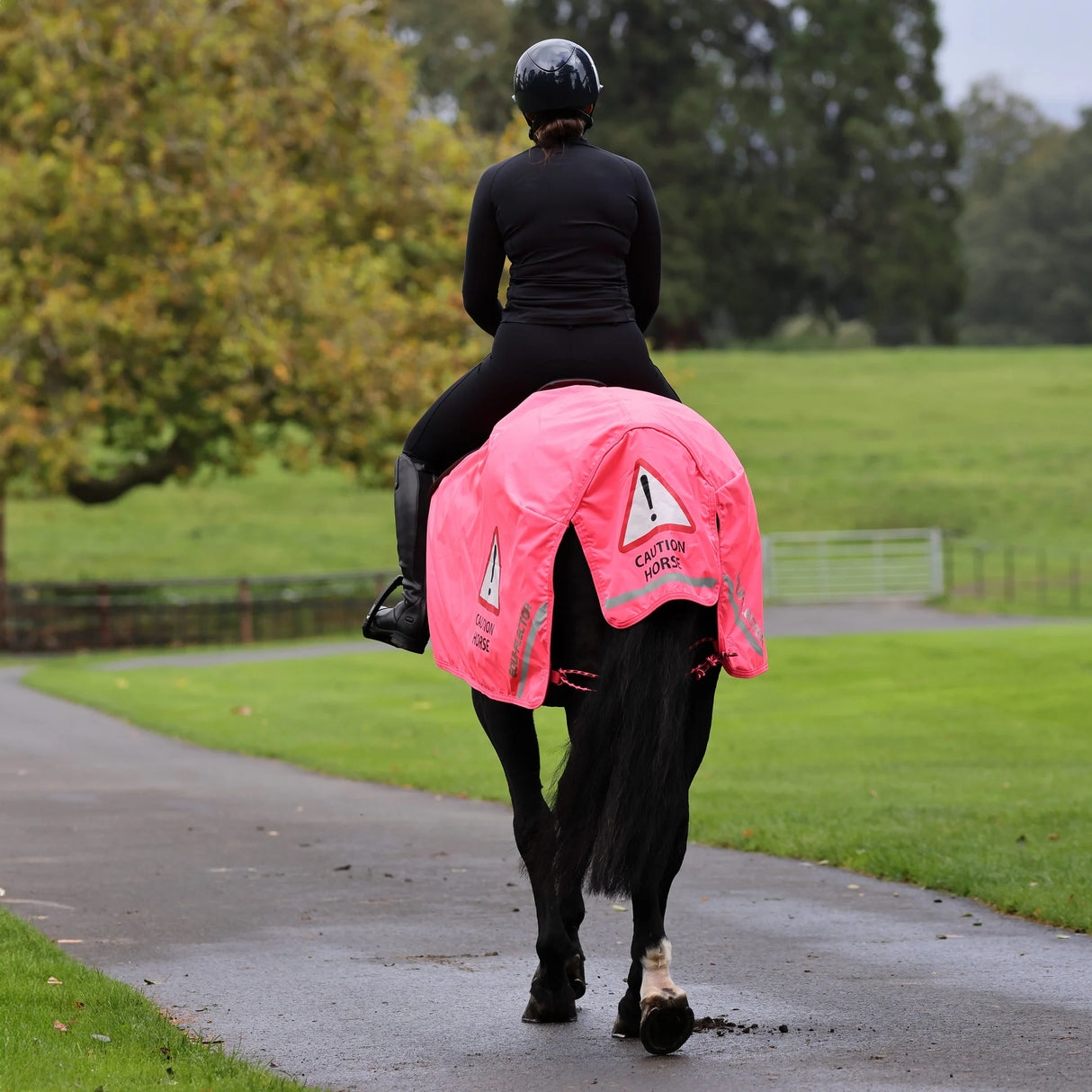 Shires EQUI-FLECTOR Waterproof Exercise Sheet #colour_pink