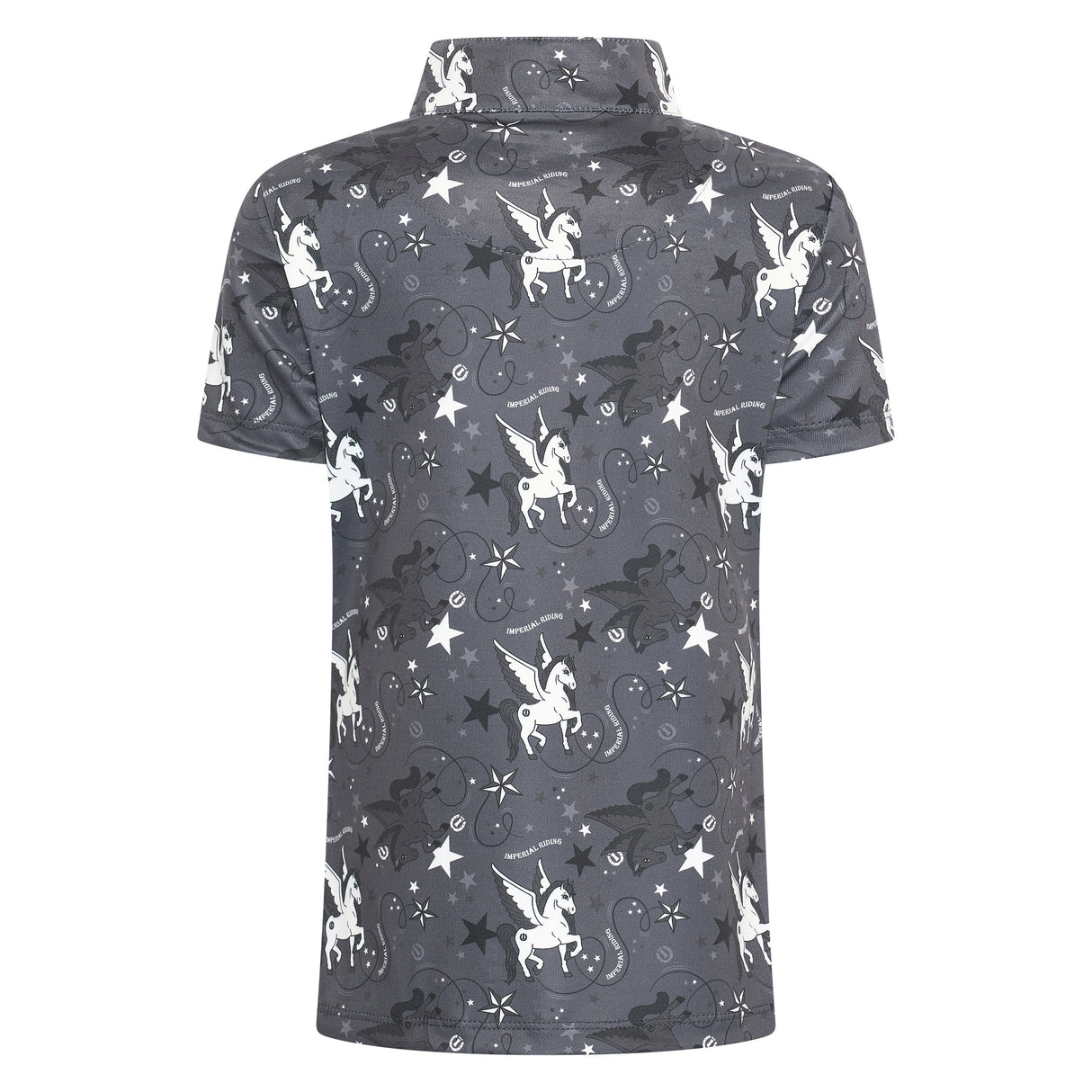 Imperial Riding Children's Olivia AOP Tech Top #colour_charcoal