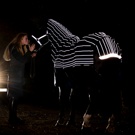 Horseware Ireland Amigo 1200D FieldSafe Reflectech Plus 50g Turnout Rug #colour_black-reflective-black