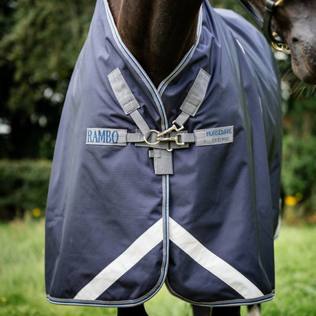 Horseware Ireland Rambo Optimo Turnout Plus #colour_navy-thunderstorm-grey-silver