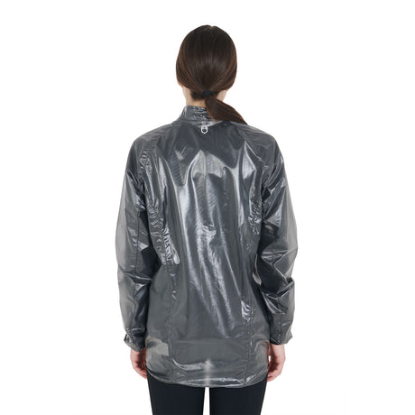 Equestro Windproof And Water-Repellent Unisex Overcoat #colour_black