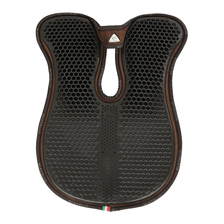 Acavallo Pad MF WFS Suede Hexagonal Gel Front Riser #colour_brown