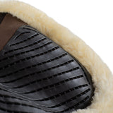 Acavallo Saddle Pad JS-S CW-CS Cut-Out Numnah Twin Sided Gel Grip #colour_brown-natural