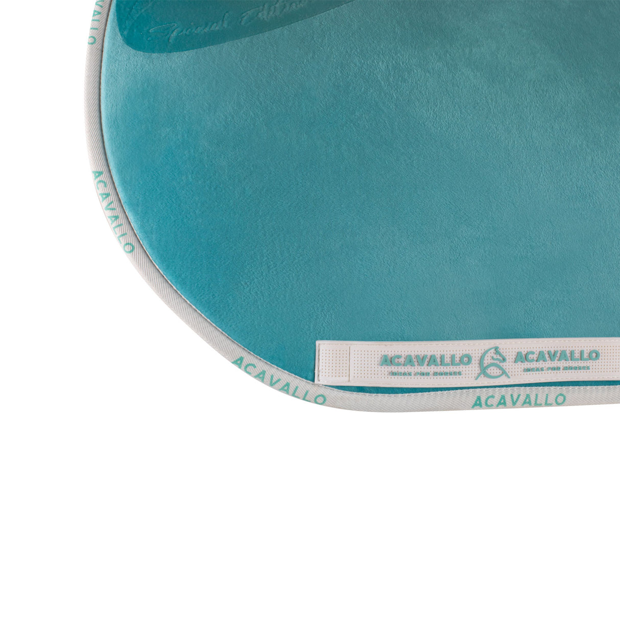 Acavallo Special Edition Saddle Pad JS CW-3Ds Louvre & Bamboo Silicone Grip #colour_blue
