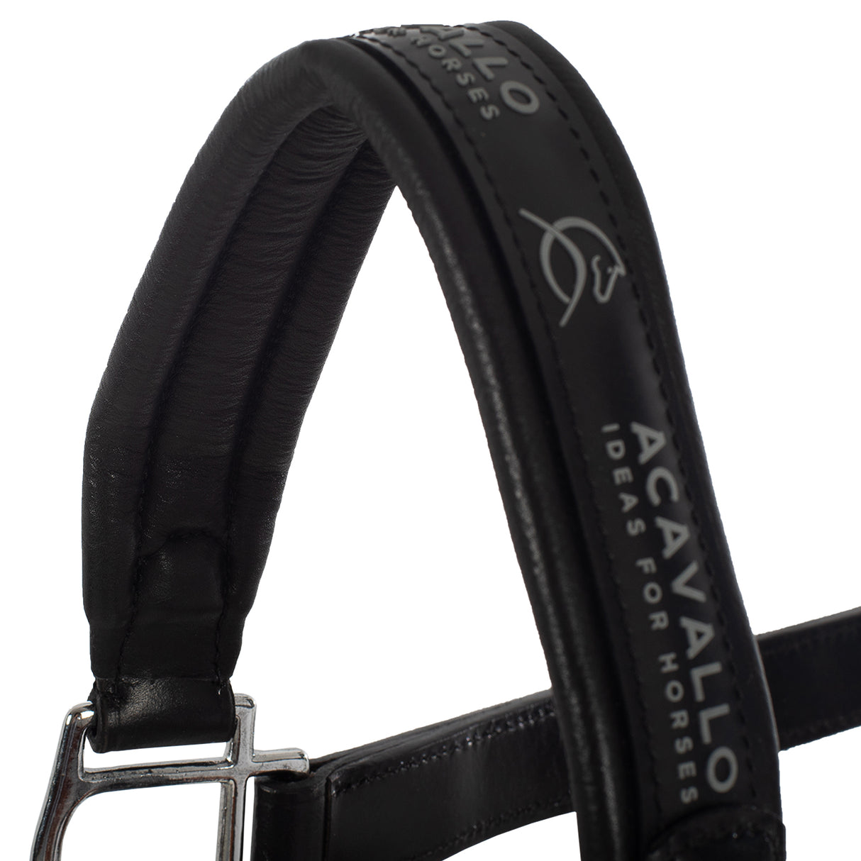Acavallo Ergonomic Halter Calfskin #colour_black
