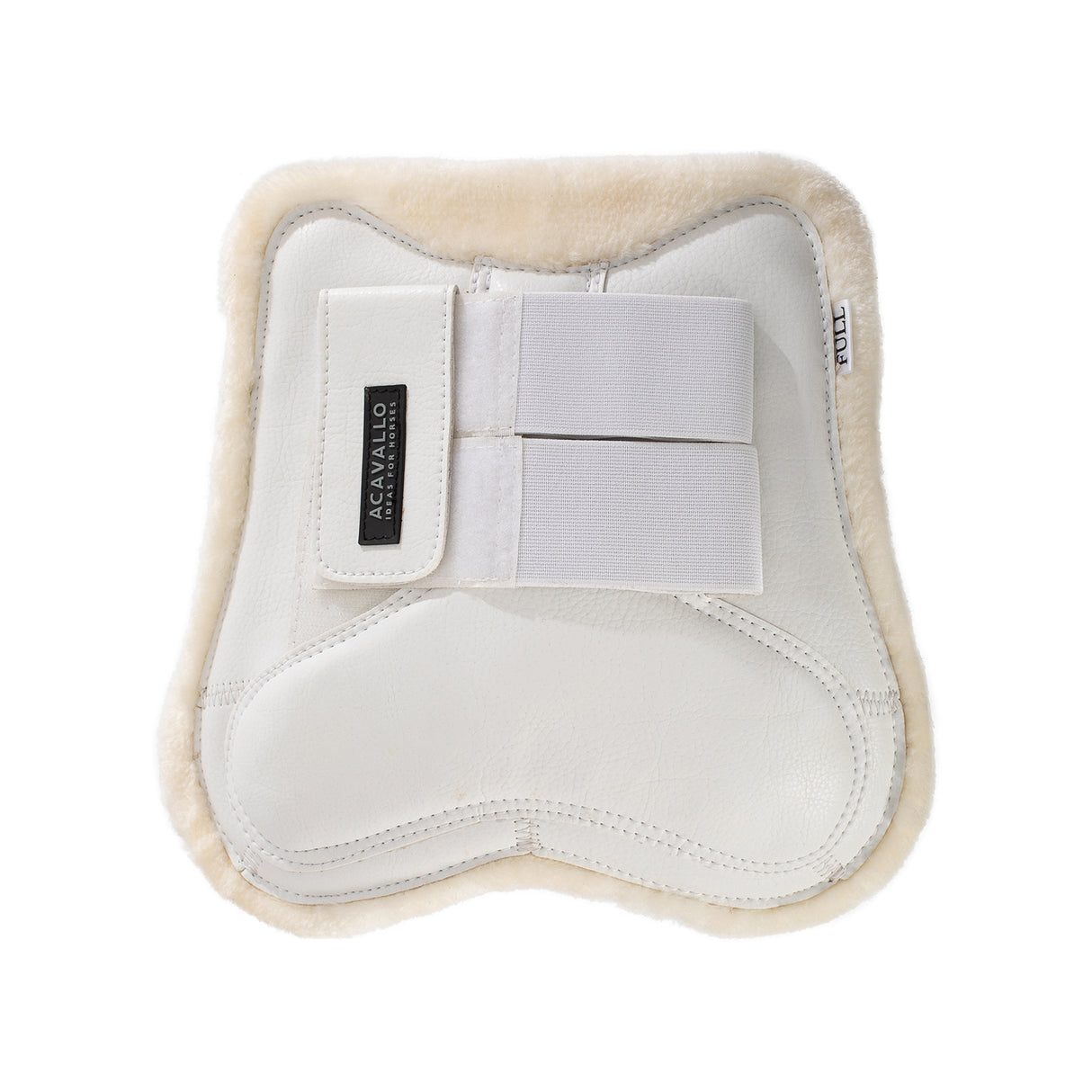 Acavallo Jumping Tendon Boots Faux Sheepskin & Hook-And-Loop Closure