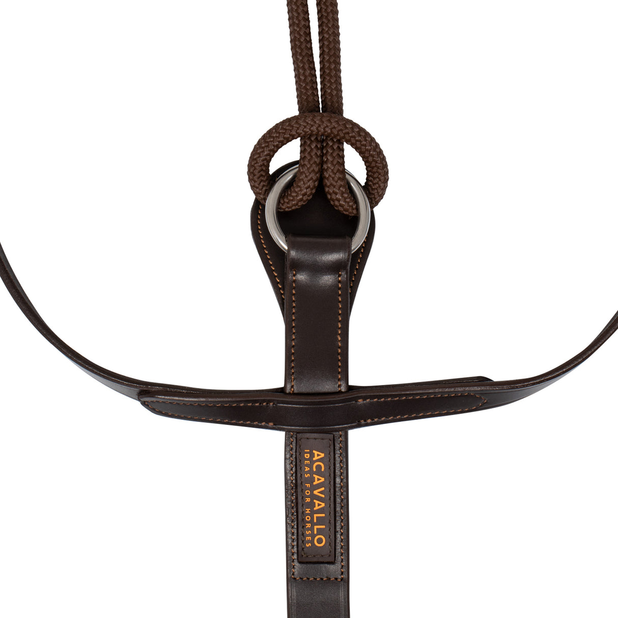 Acavallo Thiedemann Reins Tubular Nylon #colour_brown