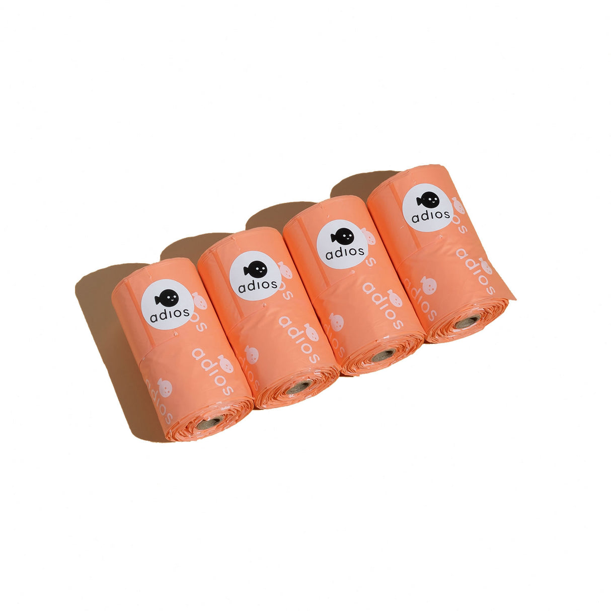 Adios Handle On A Roll Poo Bags - 60 bags #colour_coral-pink