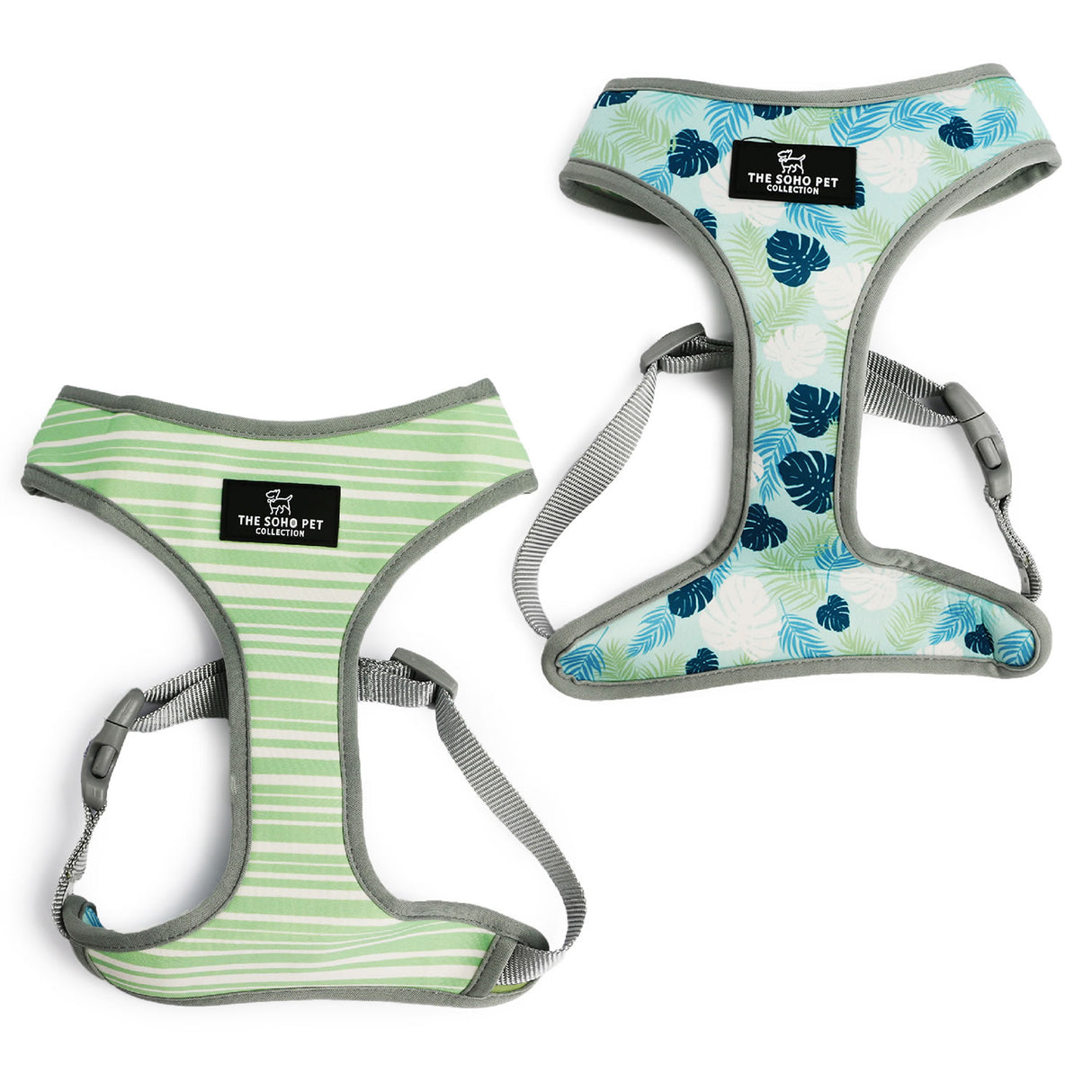 Ancol Soho Reversible Pet Harness #colour_stripe-leaf