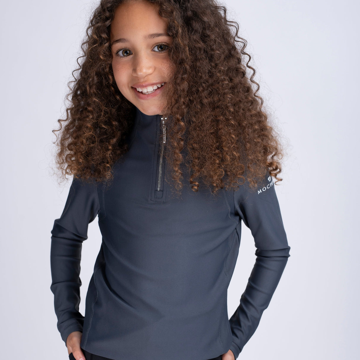 Mochara Childs Technical Recycled Base Layer #colour_charcoal