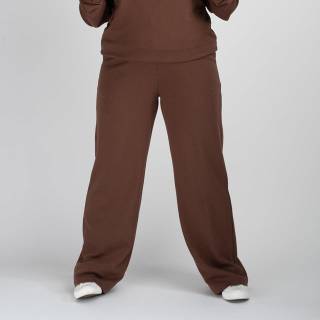 Mochara Wide Leg Joggers #colour_chocolate-brown