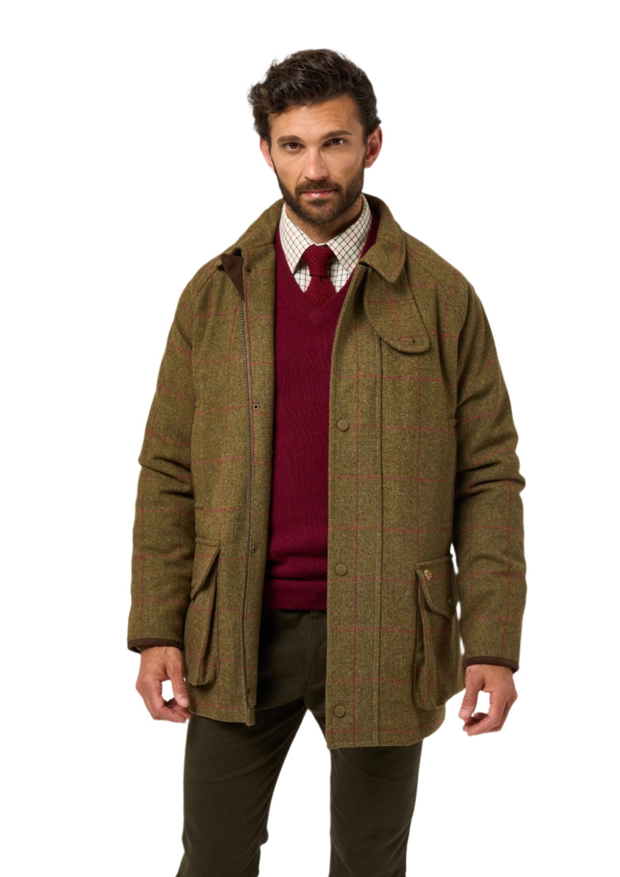 Alan Paine Combrook Men’s Waterproof Coat #colour_sage