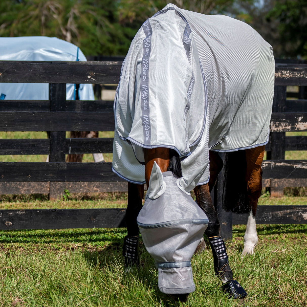 Horseware Ireland Rambo Flymask Plus #colour_silver-titanium-grey-silver