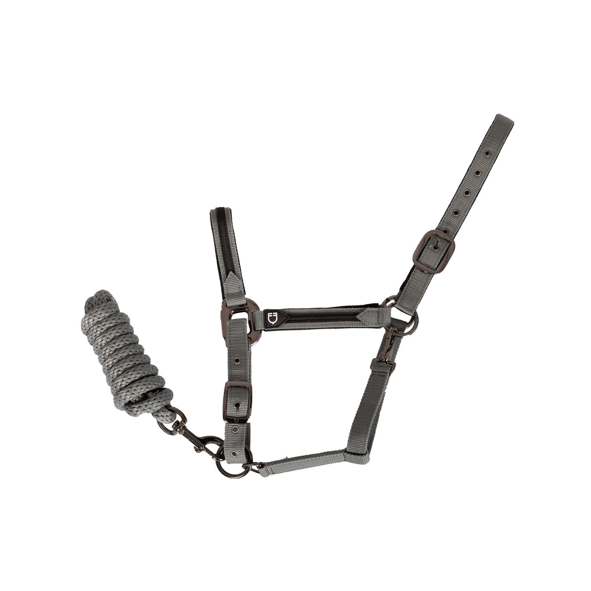 Equestro Durable Fleece Halter #colour_grey