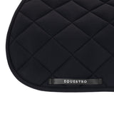 Equestro Jumping Saddle Pad With Embroidered Logo Black Line Edition