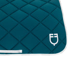 Dressage saddle pad technical fabric with logo