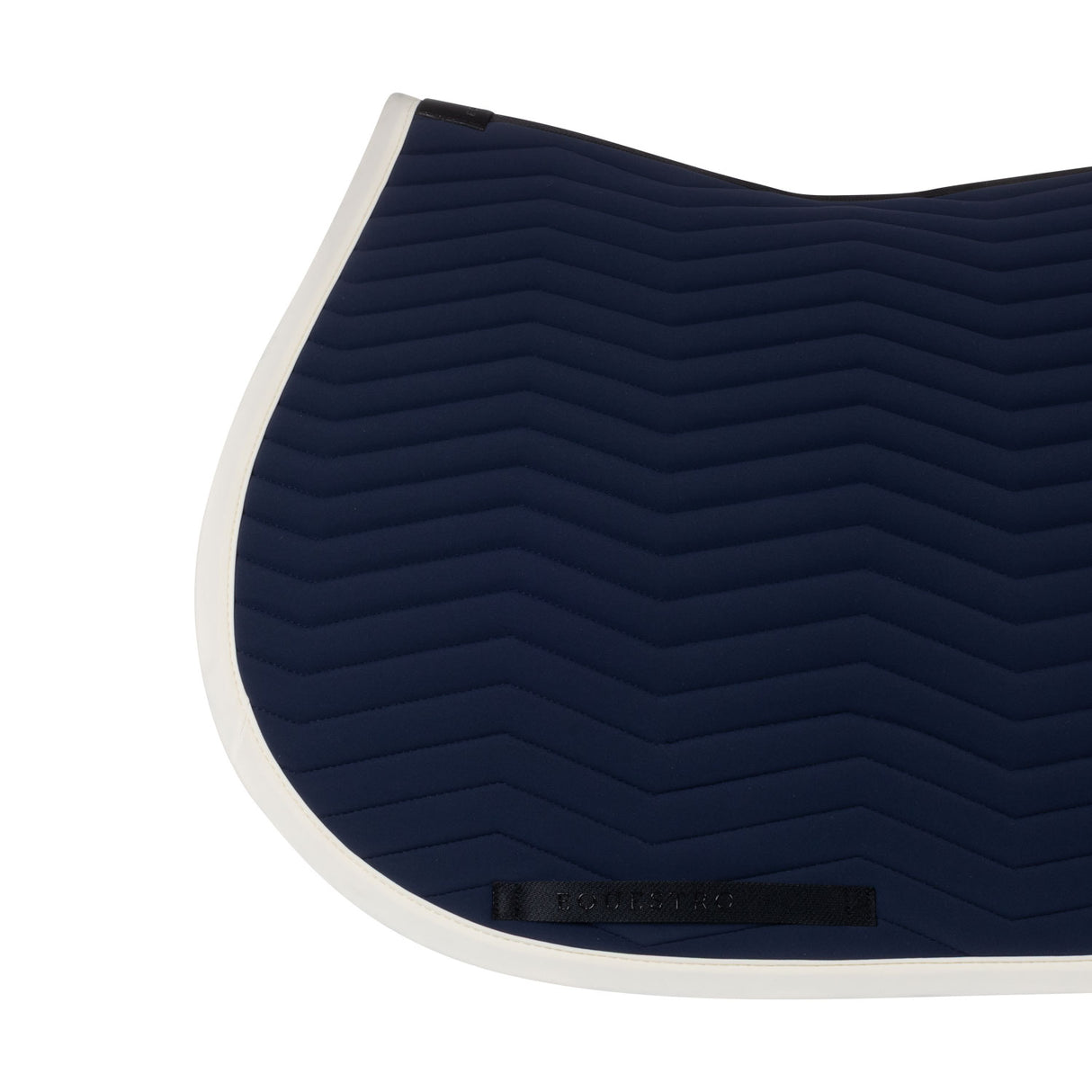 Equestro Wave Quilting Jumping Saddle Pad In Technical Fabric #colour_blue-white