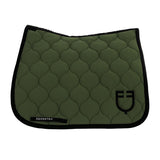 Equestro Dressage Saddle Pad With Onion Quilting #colour_grey