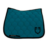 Equestro Dressage Saddle Pad With Onion Quilting #colour_green