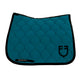 Equestro Dressage Saddle Pad With Onion Quilting #colour_green