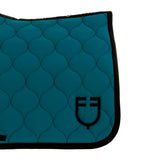 Equestro Dressage Saddle Pad With Onion Quilting #colour_green