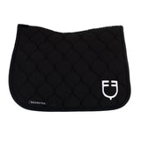 Equestro Dressage Saddle Pad With Onion Quilting #colour_black