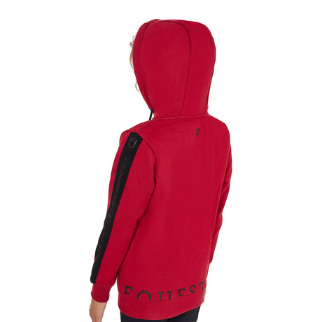 Equestro Girls' Full Zip Sweatshirt Inner Fleece #colour_burgundy