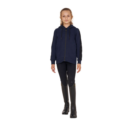 Equestro Girls' Full Zip Sweatshirt Inner Fleece #colour_blue