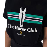 Equestro Girls' Stripe Horse Club Cotton T-Shirt