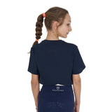 Equestro Girls' Stripe Horse Club Cotton T-Shirt
