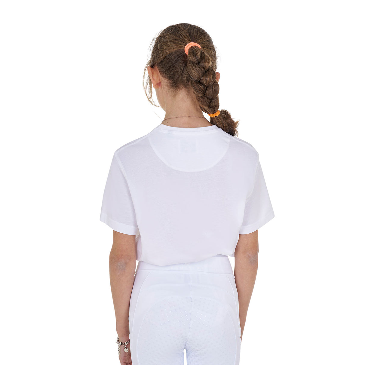 Equestro Girls' Stripe Horse Club Cotton T-Shirt