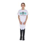 Equestro Girls' Stripe Horse Club Cotton T-Shirt