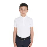 Equestro Boys' Slim Fit Competition Polo Shirt Four-Buttons