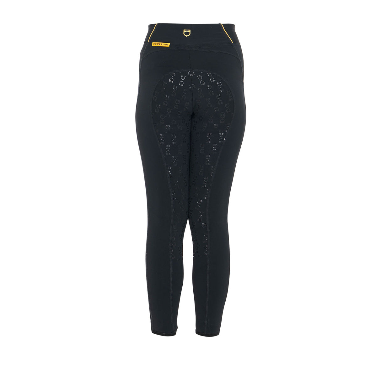Equestro Girls' Slim Fit Grip Leggings With Logo