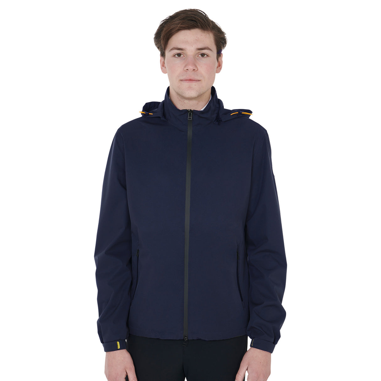 Equestro Men's Three-Layer Technical Raincoat #colour_blue