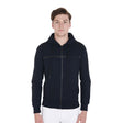 Equestro Men's Full Zip Interlock Sweatshirt #colour_blue