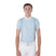 Equestro Men's Slim Fit Polo Shirt In Technical Fabric With Piping #colour_blue-black