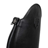 Unisex calfskin boots with rear zipper