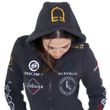 Equestro Women's 2024 Design Multi-Logo Hoodie #colour_grey