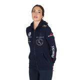 Equestro Women's 2024 Design Multi-Logo Hoodie #colour_blue