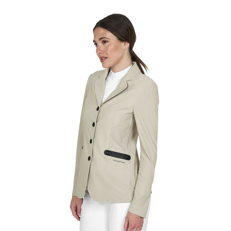 Women's competition jacket four buttons perforated fabric